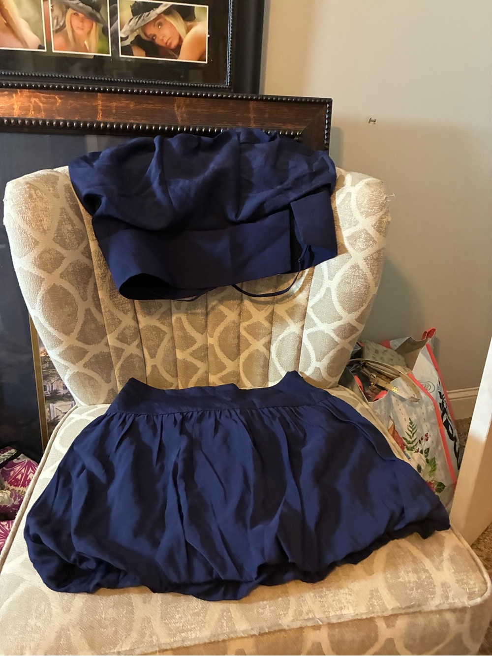 a new day Navy Blue Two-Piece Skirt Set